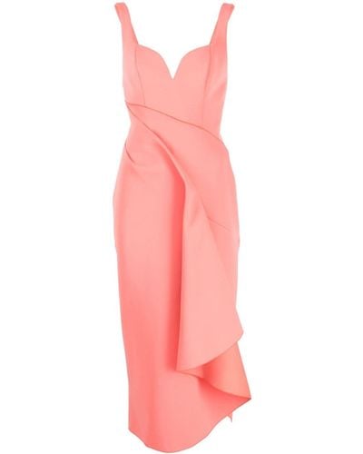 Acler Gowrie Ruffled Midi Dress - Pink