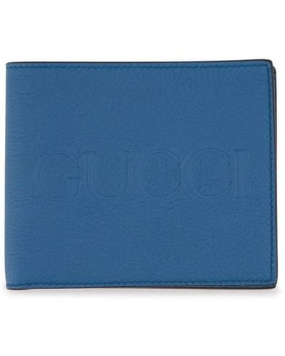 Gucci Leren Portemonnee - Blauw