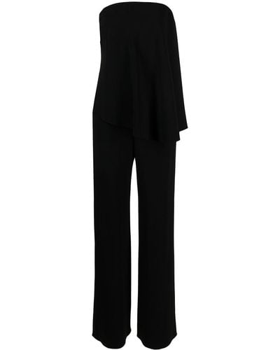 Emporio Armani Strapless Straight-leg Jumpsuit - Black