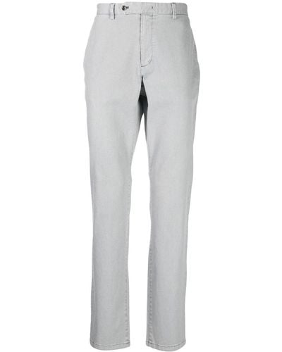 MAN ON THE BOON. Textured-finish Chino Trousers - Grey