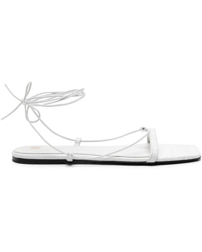 Totême The Croco Tie Sandalen - Wit