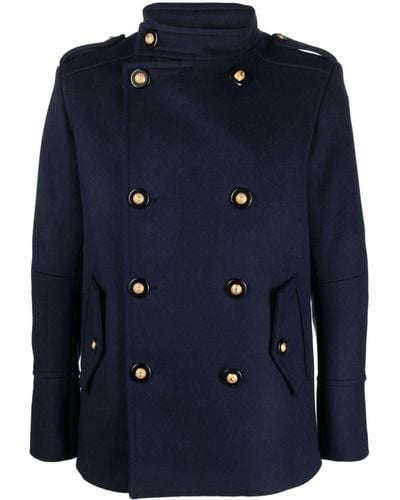 Balmain Coats - Blue