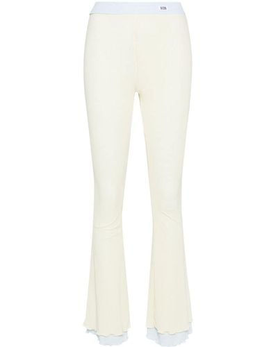 Gcds Layered Flared Trousers - White