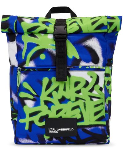 Karl Lagerfeld X Crapule2000 Roll-top Backpack - Green