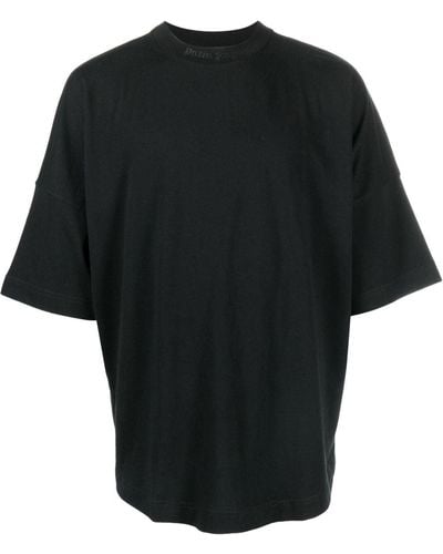 Palm Angels オーバーサイズコットンtシャツ - ブラック