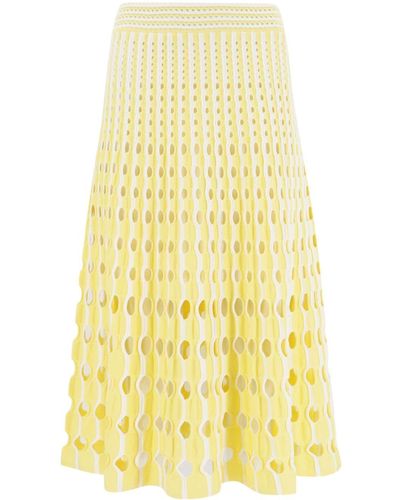 Jonathan Simkhai Jax Open-knit Midi Skirt - Yellow
