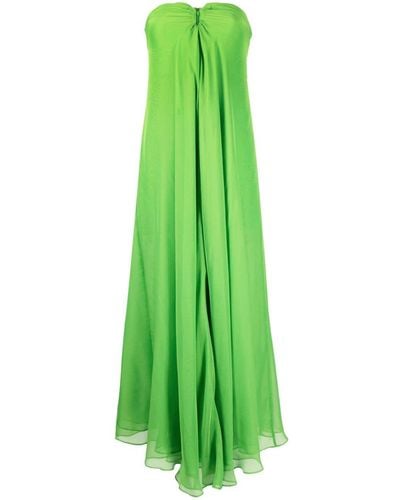 Cult Gaia Janelle Strapless Gown - Green