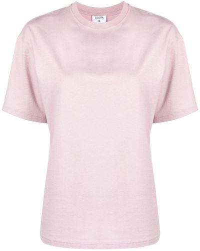 Filippa K T-shirt en coton biologique - Rose
