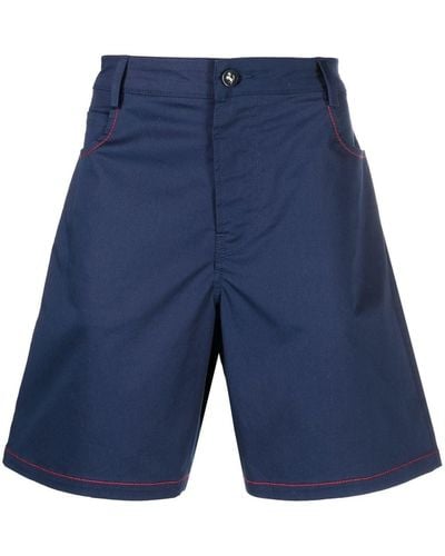 Ferrari Logo-print Wide-leg Shorts - Blue