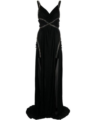 Philipp Plein Vestido largo con apliques - Negro