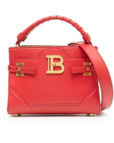 Balmain Bolso shopper B-Buzz con logo - Rojo