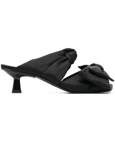 Ganni Bow XX Sandalen 60mm - Schwarz