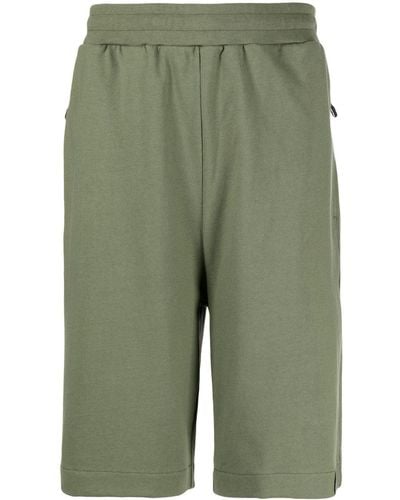 Izzue Cotton Straight-leg Shorts - Green