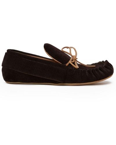 JW Anderson Corduroy Moccasin Loafers - Black