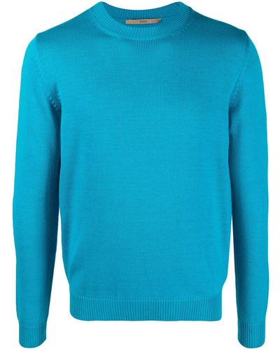Nuur Knitted Merino-wool Jumper - Blue