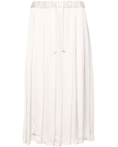 Societe Anonyme Pleated Midi Skirt - White