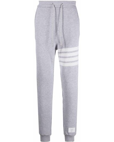 Thom Browne 4-bar Knitted Track Pants - Gray