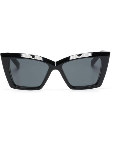 Saint Laurent Sl657 Cat-eye-frame Sunglasses - Gray