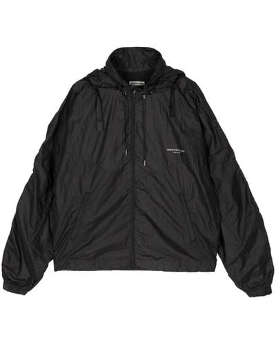 WOOYOUNGMI Logo-print Hooded Jacket - ブラック