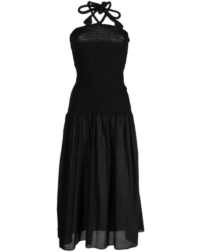 Bambah Shirred-panel Dress - Black