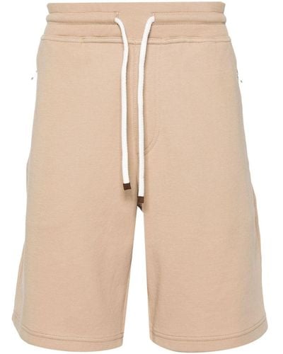 Brunello Cucinelli Joggingshorts mit Kordelzug - Natur