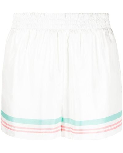 Casablancabrand Shorts Met Zijstreep - Wit