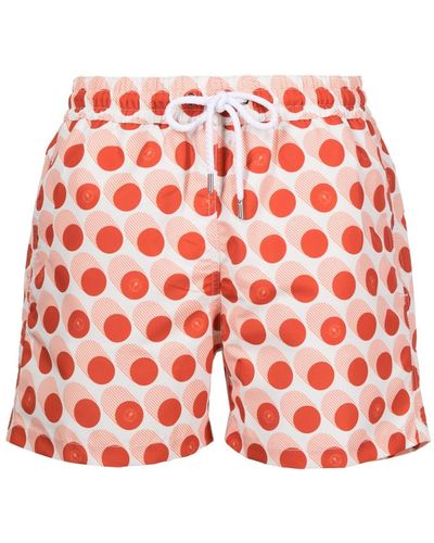 Frescobol Carioca Polka-dot Swim Shorts - Red