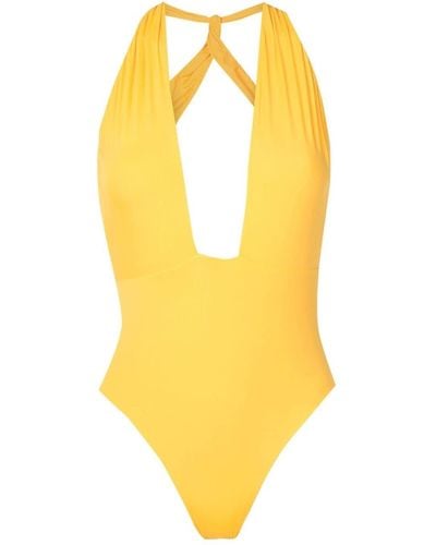Clube Bossa Amarelo V-neck Swimsuit - Yellow