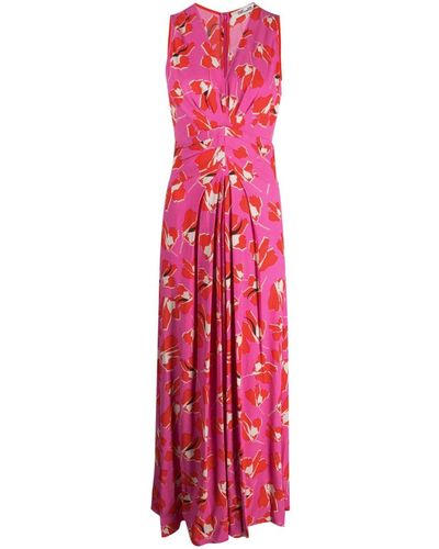 Diane von Furstenberg Maxi-jurk Met Bloemenprint - Rood