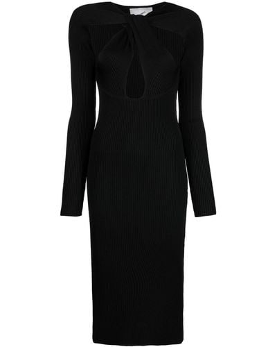 Coperni Cut-out Detail Midi Dress - Black
