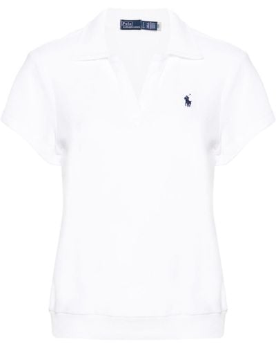 Ralph Lauren Polo Pony Hemd aus Frottee - Weiß