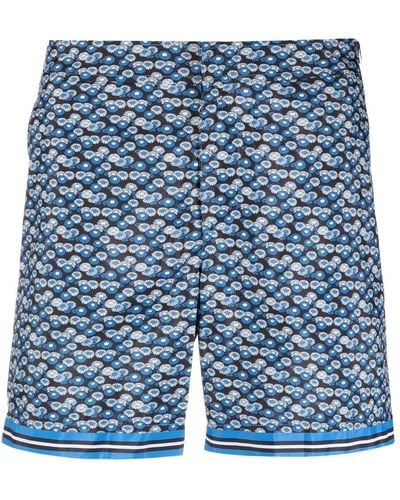Orlebar Brown Bulldog Floral-print Swim Shorts - Blue