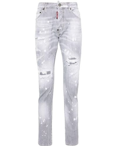 DSquared² Halbhohe Cool Guy Slim-Fit-Jeans - Grau