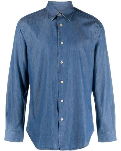Paul Smith Denim Long-sleeve Shirt - Blue