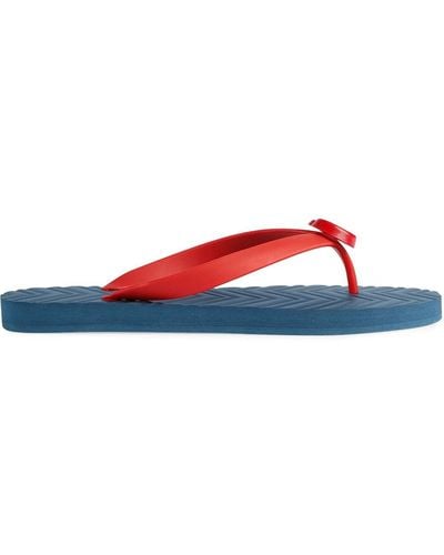 Gucci GG Slip-on Flip Flops - Red