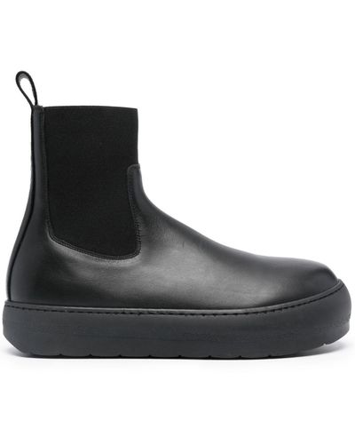 Sunnei Dreamy Leather Ankle Boots - Black