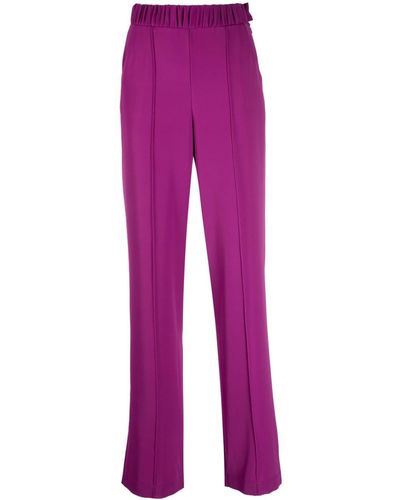 Patrizia Pepe Tailored High-waisted Pants - Purple