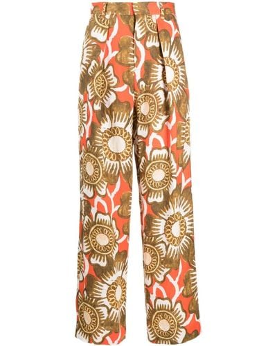 Mara Hoffman Marella Floral-print Trousers - Orange