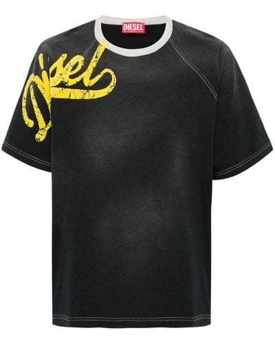 DIESEL T-shirt T-Rox-Slits - Nero