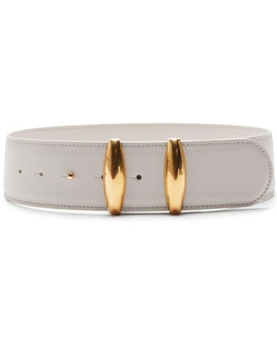 Altuzarra Snap-fit Leather Belt - White