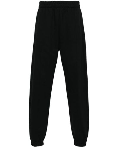 Gcds Embroidered-logo Track Trousers - Black