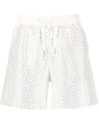 P.A.R.O.S.H. Shorts mit Strass - Weiß