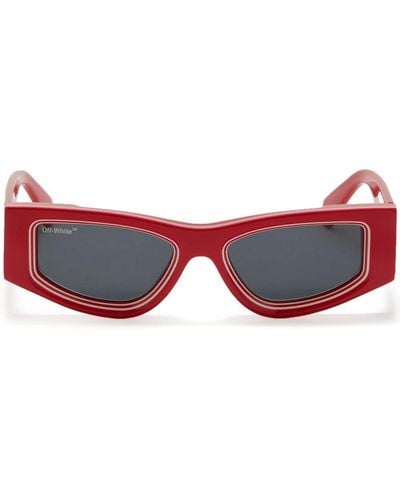 Off-White c/o Virgil Abloh Andy Rectangular-frame Sunglasses - Red