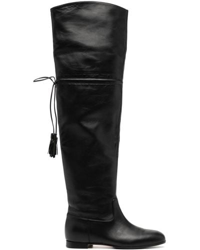 Fabiana Filippi Tassel-detail Leather Boots - Zwart