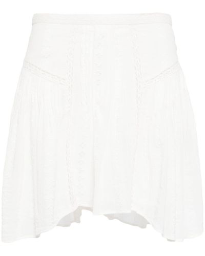Isabel Marant Jorena Cotton Miniskirt - White