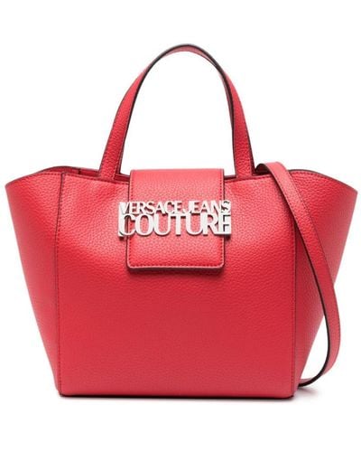 Versace Bolso shopper con placa del logo - Rojo