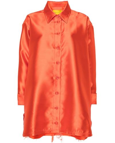 Marques'Almeida Frayed Twill Shirt - Orange