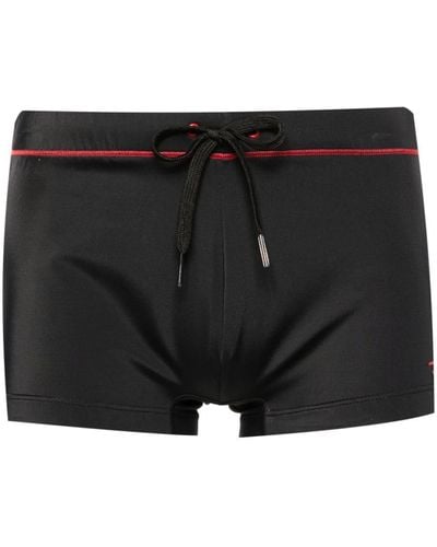 DIESEL Short de bain Bard à lien de resserrage - Noir