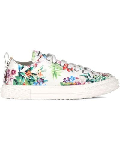 Giuseppe Zanotti Sneakers a fiori - Bianco