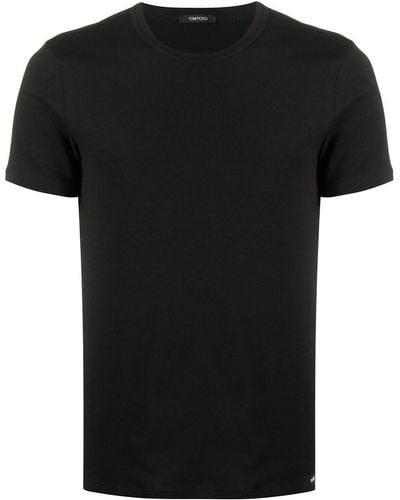 Tom Ford Herren baumwolle t-shirt - Schwarz